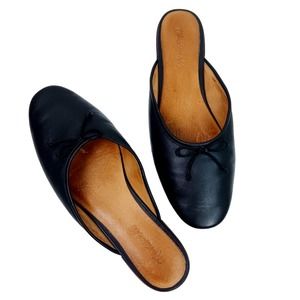 Madewell The Adelle Ballet Mule in Black Leather SZ 8.5